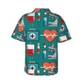 thumbnail image 3 of Haiem Medical Elements Printed Hawaiian Shirt for Men - Men’s Casual Beach Summer Shirts - Stretch Fabric with Modern Fit-Small, 3 of 9