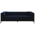 thumbnail image 6 of Pemberly Row Modern Velvet Upholstered Tuxedo Arm Sofa in Blue, 6 of 11