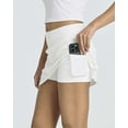 thumbnail image 3 of Real Essentials 4 Pack: Women's Ribbed Active Skort Pockets Skirt Running Tennis Golf Workout Sports (Available In Plus), 3 of 6