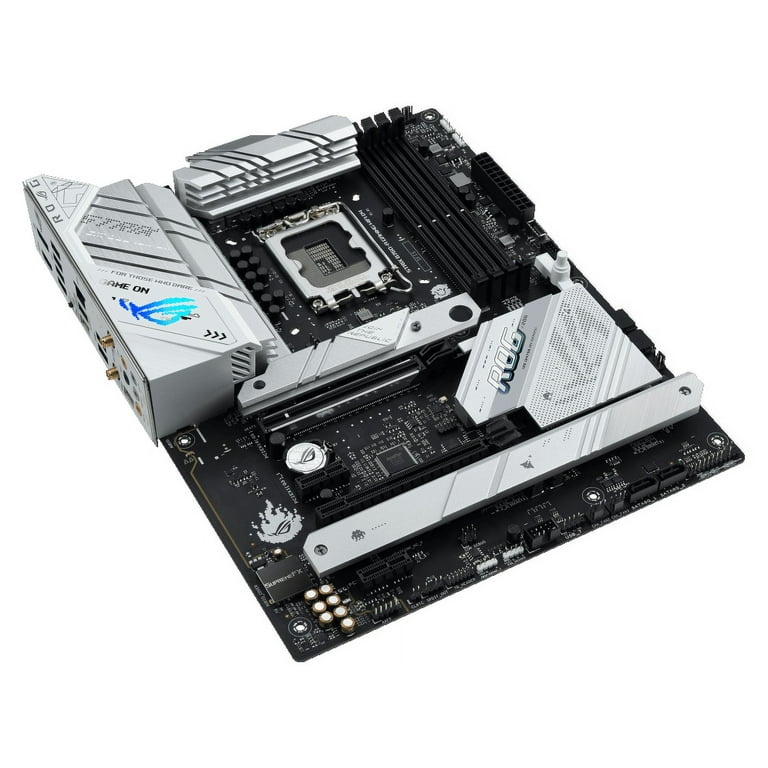ASUS ROG Strix B760-A Gaming WiFi D4 Intel B760 (13th and 12th Gen) LGA  1700 white ATX motherboard, 12 + 1 power stages, DDR4, PCIe 5.0, three M.2  slots, WiFi 6E, USB