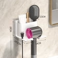 thumbnail image 2 of Hair dryer rack punch-free bathroom wall mounted, 2 of 6