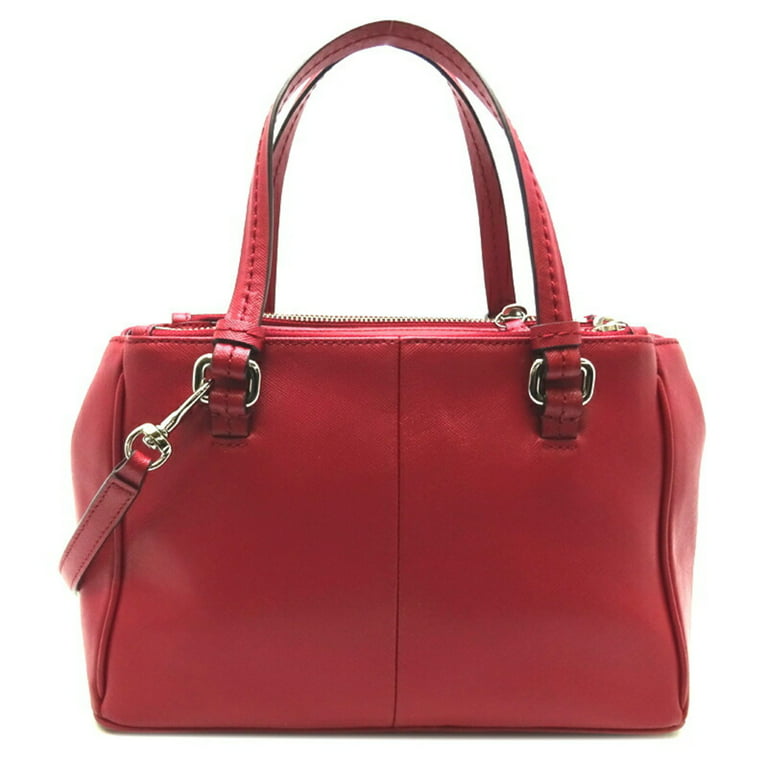 used Pre-owned Coach Payton Leather Mini Jordan Double Zip Carryall Ladies Handbag F32829 Red (Good), Adult Unisex, Size: (HxWxD): 18cm x 26cm x 10cm