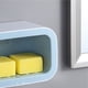 thumbnail image 2 of Jabonera de pared con drenaje para inodoro, disco de succión, caja sin perforaciones, suministros para dormitorios de estudiantes, nórdico, 1 capa, azul, 2 of 5