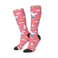 thumbnail image 2 of Easygdp Yoga Unicorn Soccer Socks Sport Knee High Socks Calf Compression Athletic Socks for Men and Women, 2 of 9