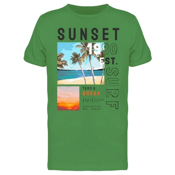 Sunset Beachscape Tee Men's -Image by Shutterstock