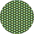 thumbnail image 1 of Ahgly Company Indoor Round Patterned Stoplight Go Green Area Rugs, 3' Round, 1 of 6