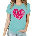 thumbnail image 4 of Ichuanyi Women's Casual Round Neck Short Sleeve Valentine's Day Print Top T Shirt, 4 of 4