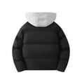 thumbnail image 3 of Lenago Quilted Jackets For Men With High Collar Hooded Winter Parka Jackets Fleece Lining Thermal Winter Fashion Outerwear Comfortable Cozy Outerwear Thicken Puffer Jackets, 3 of 3
