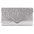 thumbnail image 1 of Bolso de mano para mujer, elegante bolso de noche con purpurina, bolso brillante, bolso tipo sobre, bolso de mano con diamantes de imitación y cadena para boda, fiesta de graduación, 1 of 6
