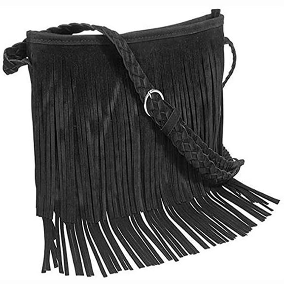 Dewadbow Women Tassel Bags Scrub Faux Fur Shoulder Bag Handbag Messenger