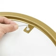 thumbnail image 6 of Yaheetech Faux Marble Round Side Table with Cross Metal Legs, Antique Gold, 6 of 8
