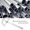 thumbnail image 4 of 2 en 1 Règle d'Angle de Règle de Goniomètre de Rapporteur, Règle de Rapporteur d'Outil de Détecteur d'Angle de Jauge d'Angle, Rapporteur d'Acier Inoxydable, Outils de Math pour la Rédaction, 4 of 8