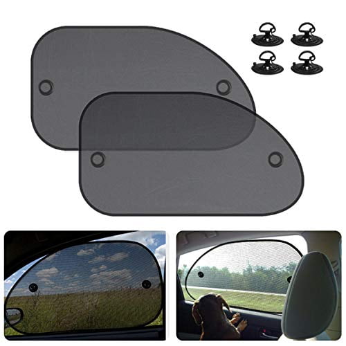 2 Pack Universal Car Window Shade, Cling Sunshade for Car Windows - Sun, Glare and UV Rays Protection for Your Child - Baby Side Window Car Sun ...