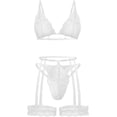 thumbnail image 2 of Zhuge Lenceria Mujer Erótica para Sexo - Tangas de Mujer Sexy - Encaje - Blanco - Talla XXXL, 2 of 3
