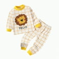 thumbnail image 4 of UAYOTSE Boys Girls Pjs Set Two Piece Fleece Pajamas kids Fall Winter Long Sleeve pajamas Loungewear,Sizes 3-4 Years, 4 of 4