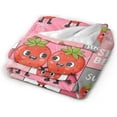 thumbnail image 2 of Strawberry Blanket Strawberry Throw Blanket Fruit Soft Cozy Fleece Fuzzy Stuffed Plush Flannel Gifts for Girls Women Boys Kids Adults 40''''x50'''', 2 of 8