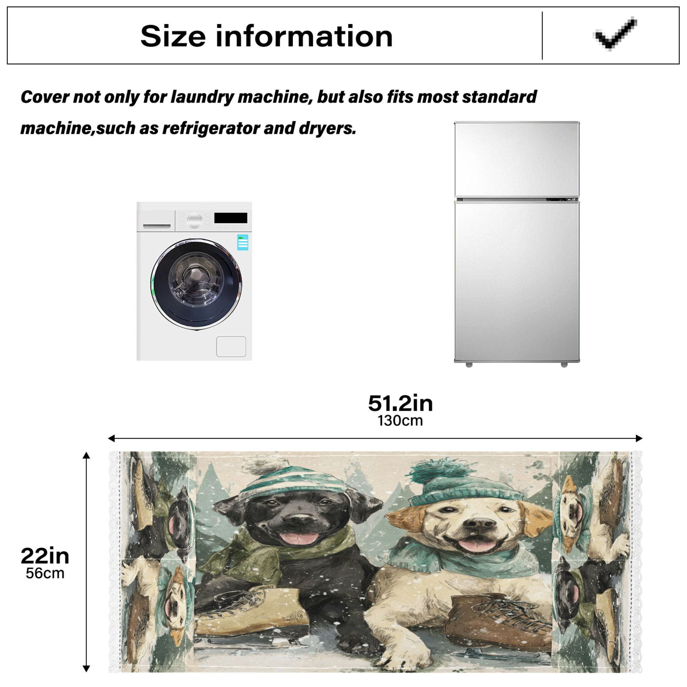 DEIARA Snow Labrador Washing Machine Cloth Dryer Refrigerator Top Cover Protective Non-Slip Mat For Kitchen Laundry
