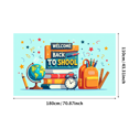thumbnail image 1 of Colorful Welcome to School Banner with School Supplies Elements Background Backdrop, for School Openings Classroom Decorations Back - to - School Parties Photography Props, 1 of 4
