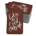 thumbnail image 1 of Inkdotpot 100 Pack Real Silver Foil Paper Tags Baby It's Cold Outside Baby Shower Favor Hang Tag, 1 of 6