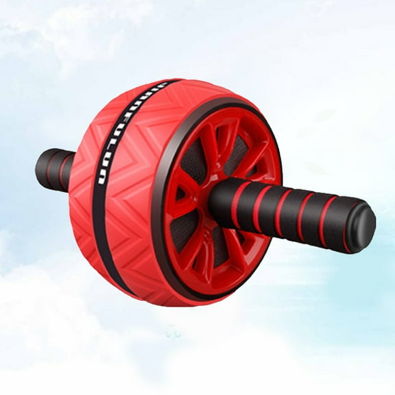 KALLORY Abdominal Muscle Training Device Ab Roller Wheel Black Round Fitness Accessory 1Set