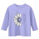 thumbnail image 4 of Blusas y camisas de cuello redondo y manga larga para niños, blusas/camisas de poliéster con estampado de corazones, mangas 3/4 y cuello redondo, elegantes e informales., 4 of 5