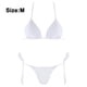 thumbnail image 2 of Traje de baño de dos piezas para mujer Traje de baño sexy Conjuntos de bikini triangular con tanga halter, Traje de baño de color sólido Dividido Femenino Sensual Tejido de poliéster Almohadilla para, 2 of 8