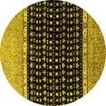 thumbnail image 1 of Ahgly Company Indoor Round Abstract Yellow Modern Area Rugs, 7' Round, 1 of 4