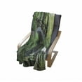 thumbnail image 4 of Peace Garden Soft Flannel Fleece Throw Blanket, Green Landscape in South China Palm Trees and Bushes Growth Nature, Cozy Plush for Indoor and Outdoor Use, 60" x 80", Green Grey Brown, by Ambesonne, 4 of 6