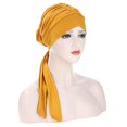 thumbnail image 2 of Eoperou Women Turban Hat Solid Color High Elastic Sweat Absorption Breathable Lint Free Decorative Machine Washable Pre-Tied Head Scarves Women Headwear Turban for Male, 2 of 8