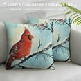 thumbnail image 3 of Awypu  Red Cardinal Birds Throw Pillow Covers Birds on Fir Tree Branches Berry Super Soft Pillow Cases 18x18 Inches Winter Snow Merry Christmas Farmhouse Decorations Cushion Cover, 3 of 5