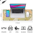 thumbnail image 5 of Long Mouse Pads for Desk,Pioneer Flower Floral Print Pattern Desk Mats on Top Of Desks, Desk Mouse Pad Extra Large with 3mm Non-Slip Base and Stitched Edge for Gaming,Office,Work,Home 31.5"x11.8", 5 of 6