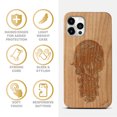 thumbnail image 4 of Case Yard Wooden Case Outside Soft TPU Silicone, Slim Fit Shockproof Wood Protective Phone Cover for Girls Boys Men and Women, Supports Wireless Charging Svarog Design case for iPhone-11-Pro-Max, 4 of 7