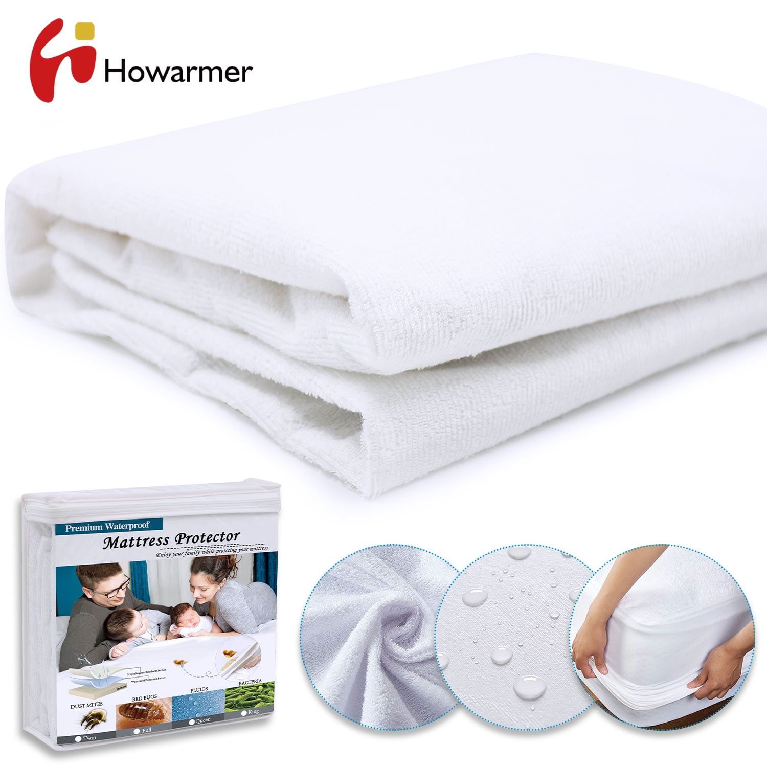 Details about   Cooling Infused Memory Foam Mattress Urine-Proof Bed Cover King Queen Twin 