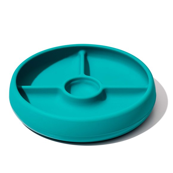Plato Dividido de Silicona OXO Tot en Color Azul Verdoso