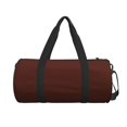thumbnail image 3 of Rocae Brown Print Round Travel Duffel Bag and Fitness Bag, Women's Waterproof Weekend Tote, Men's Travel and Fitness Essentials, 3 of 8