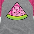 thumbnail image 3 of Instant Message - Tie Dye Watermelon - Toddler & Youth Girls Raglan Graphic T-Shirt, 3 of 6