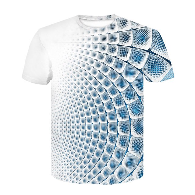 Men T Shirt for Men - Fashion 3D Print Graphics Crewneck Short Sleeve Tee Featuring Unique Patterned Design Everyday Wear