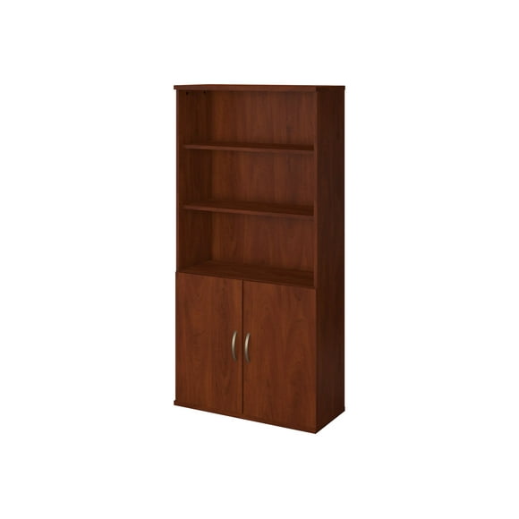 Bush Business Furniture SRE221HC 36 in. Series C Elite 5 Shelf Bookcase with Doors - Hansen Cherry