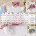 thumbnail image 3 of Gerichy Newborn Baby Girl Winter Clothes Ruffle Long Sleeve Romper Dress + Socks + Headband Cute Baby Girl Fall Outfits 0-18 Months, 3 of 4