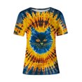 thumbnail image 4 of Plus Size Cute Summer Tops for Womens Fashion Tie-Dye Tshirts Animals Graphic Short Sleeve Crewneck Tee Shirts Dressy Casual Tunic T-Shirt Going Out Basic Blouses(S-5XL), 4 of 4