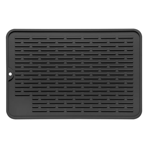 Estera de secado de platos de silicona ecológica, grande, reutilizable, antideslizante y resistente al calor, almohadilla de secado rápido, lavavajillas