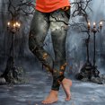 thumbnail image 2 of mgoYE Halloween Yoga Pants Women High Waisted Tummy Control Printed Soft Stretchy Workout Yoga Pants Women Leggins Size XL, 2 of 7