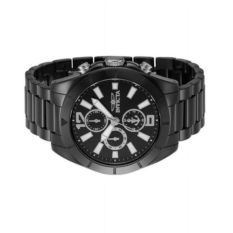 Invicta Ocean Voyage Chronograph Ceramic Bracelet Black Dial