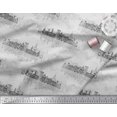 thumbnail image 3 of Soimoi Black Modal Satin Fabric Sketch Monuments Architectural Print Fabric by the Yard 42 Inch Wide, 3 of 3