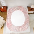 thumbnail image 5 of Feelyou Cartoon White Swan Bed Sheets, Pink Oil Printing King Sheets, Teens Kids Girls Women Sheet Set, Luxury Bedroom Decor, 4pcs, 5 of 7