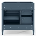 thumbnail image 6 of 36'' Bathroom Vanity without Top Sink, Modern Bathroom Storage Cabinet with 2 Drawers and a Tip-out Drawer, Grey Blue, 6 of 7