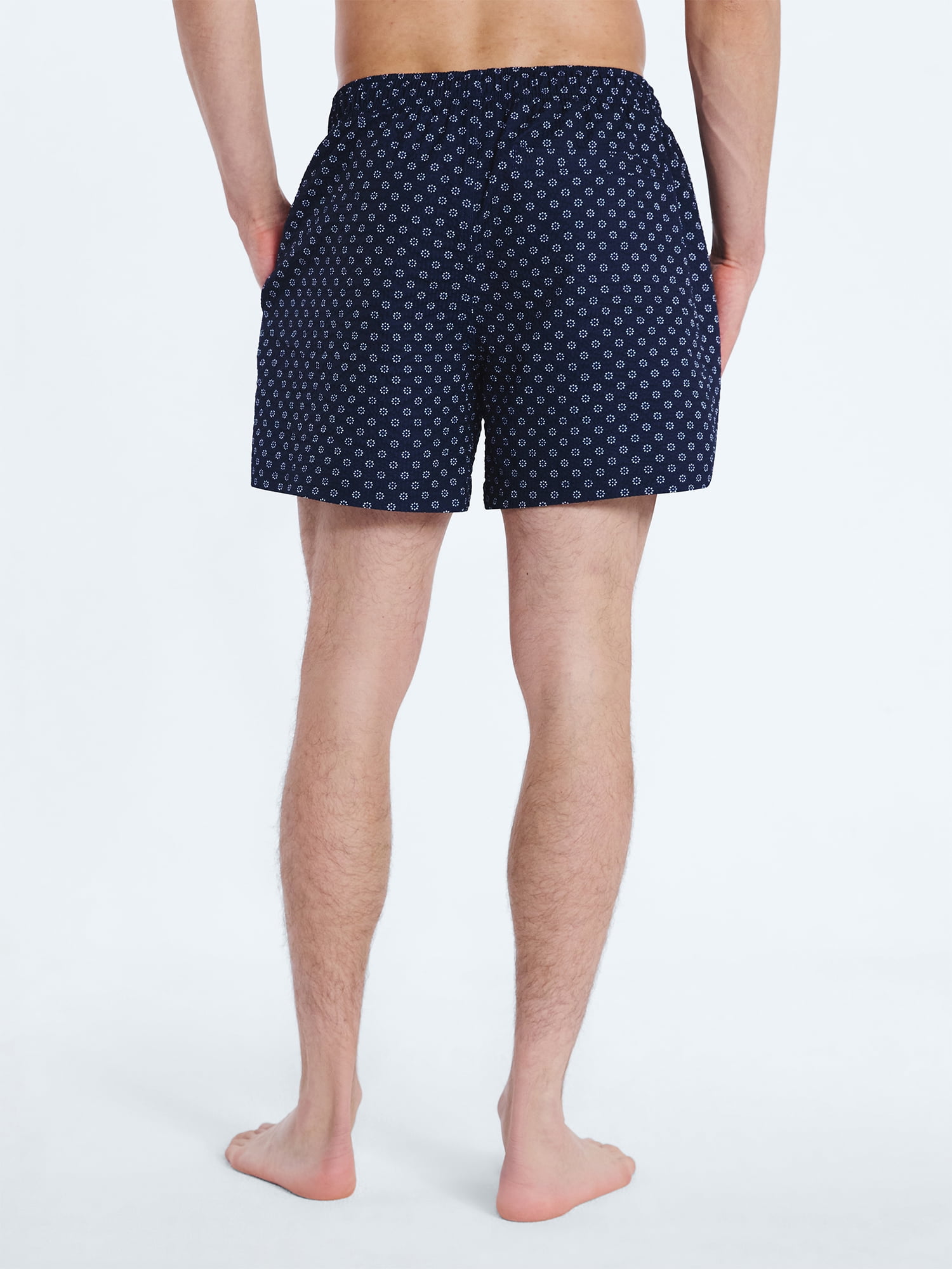 Free Assembly Men's Swim Stretch Seersucker Board Shorts, 5" Inseam, Sizes S-3XL
