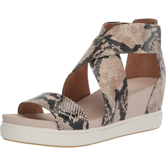 Dr. Scholl's Shoes Women's Sheena Wedge Sandal Tan Black 7M