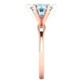 thumbnail image 3 of 2.5 ct Round Cut Natural Aquamarine Solitaire Engagement Ring for Women in 18K Rose Gold, 3 of 5