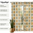 thumbnail image 5 of Vargottam Flower Print Extra Long Sheer Curtains for Double Height Windows & Doors - Set of 2 Panels, 108", Grommet Top, Light Filtering Printed Georgette Drapes, 5 of 9